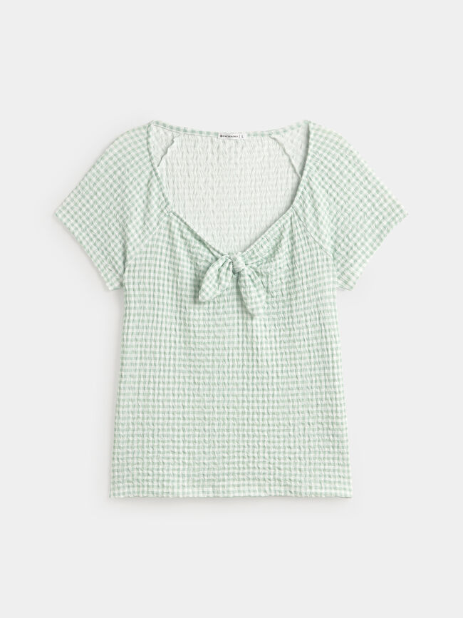 CAMISETA NUDO VICHY Verde