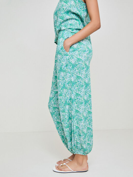 PANTAL&Oacute;N BOMBACHO ESTAMPADO Hoja image number null
