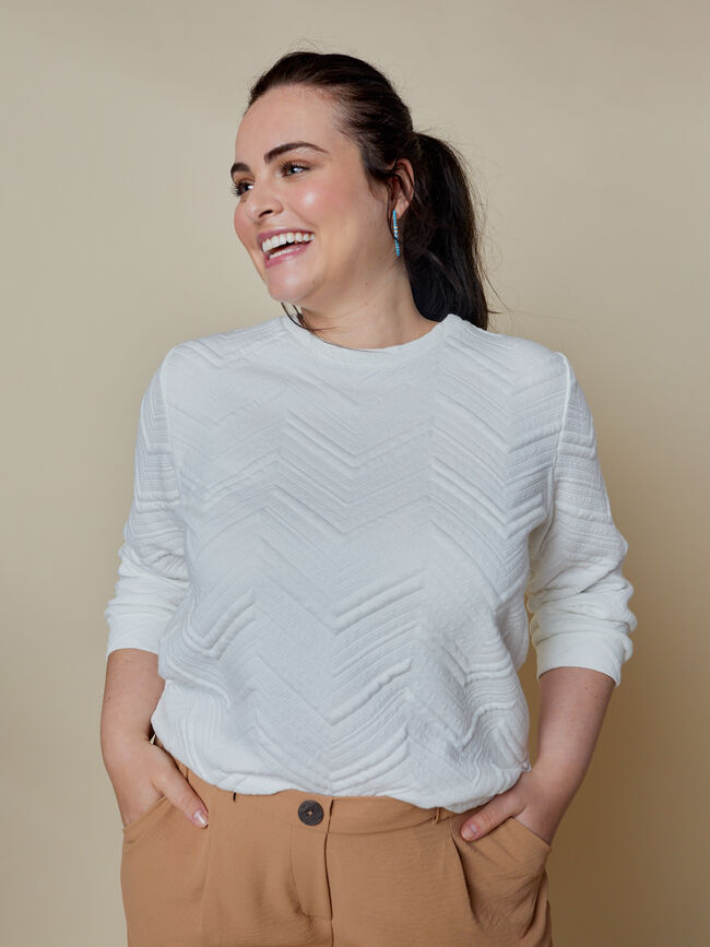 SUDADERA TEXTURA Blanco Optico