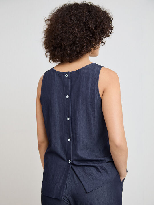 TOP DENIM Azul Marino image number null