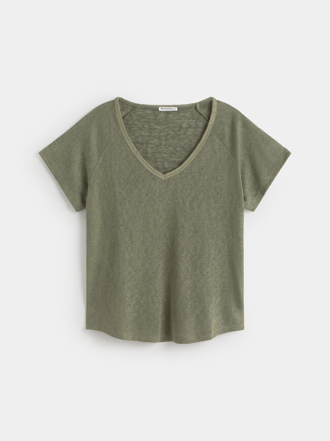 CAMISETA TRENZAS Kaki
