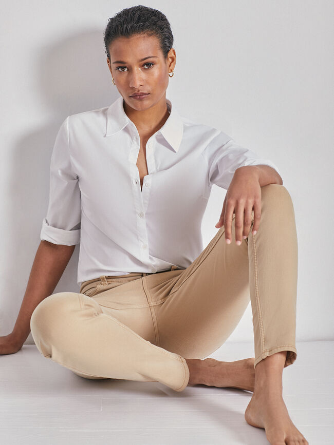 Tejano pitillo basico Beige