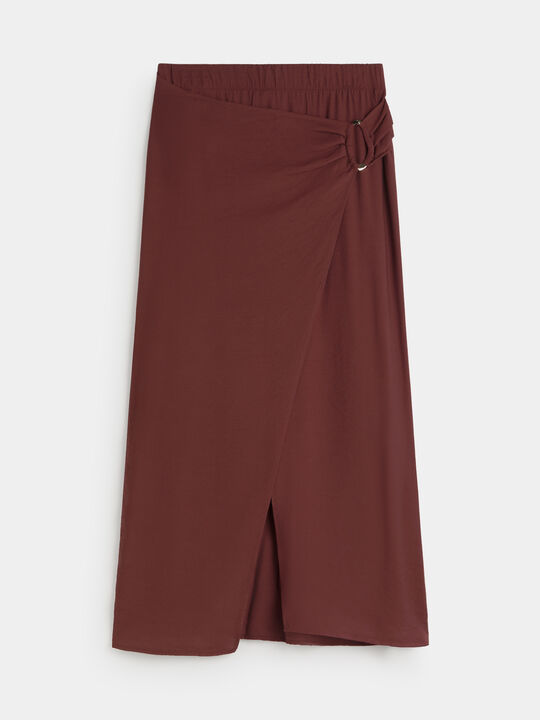 FALDA CRUZADA FORNITURA ROJO OXIDO image number null