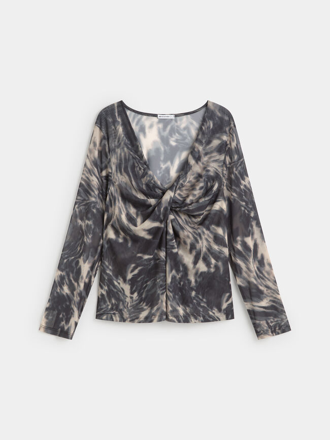 CAMISETA NUDO ESCOTE Crudo