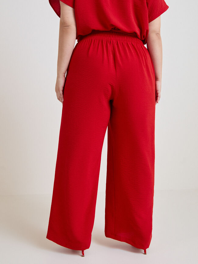PANTALON ANCHO FLUIDO Rojo