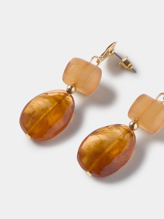 PENDIENTES LARGOS BOLAS Multicolor