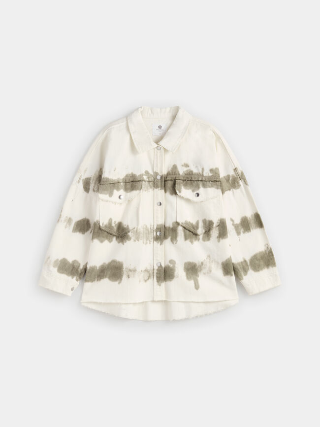 Sobrecamisa tie dye Blanco Natural