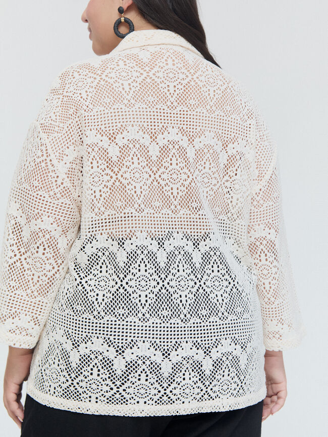 CHAQUETA CROCHET Crudo