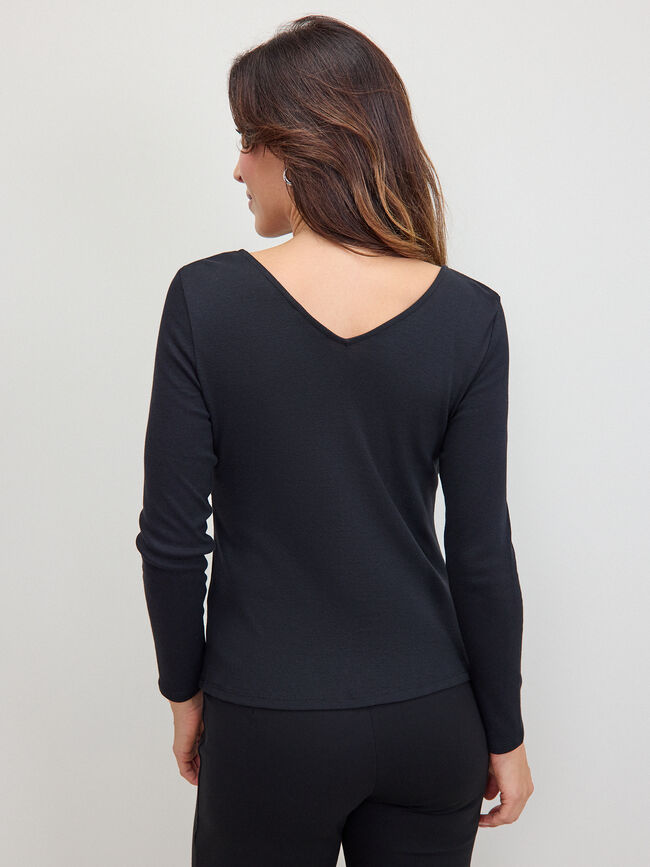 CAMISETA FRUNCE Negro