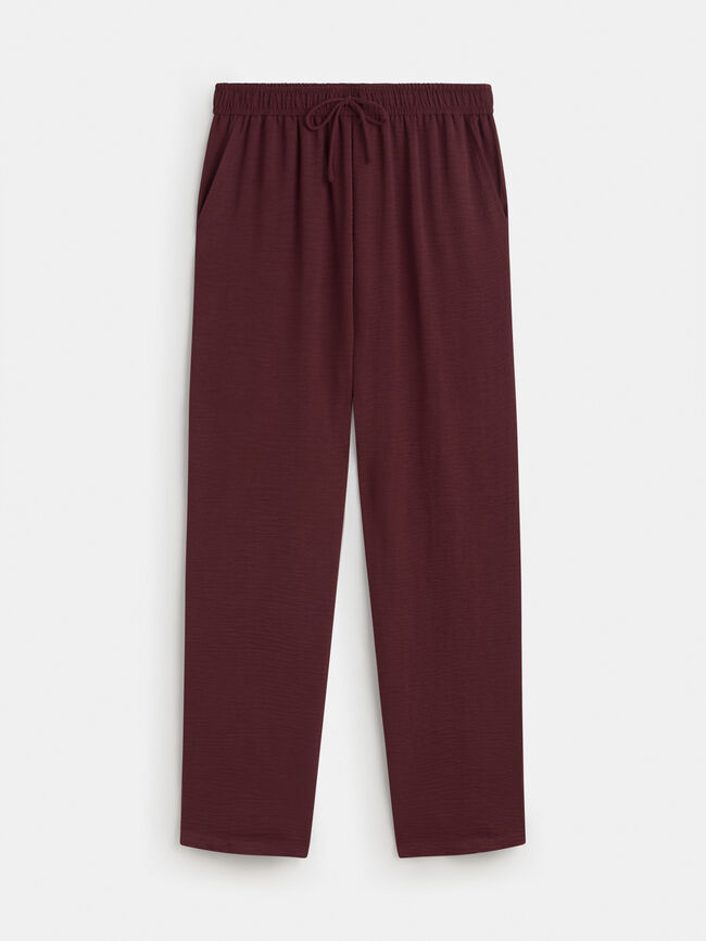 PANTALON FLUIDO JOGGER Vino
