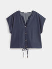 CHAQUETA FLUIDA CORTA Dark blue