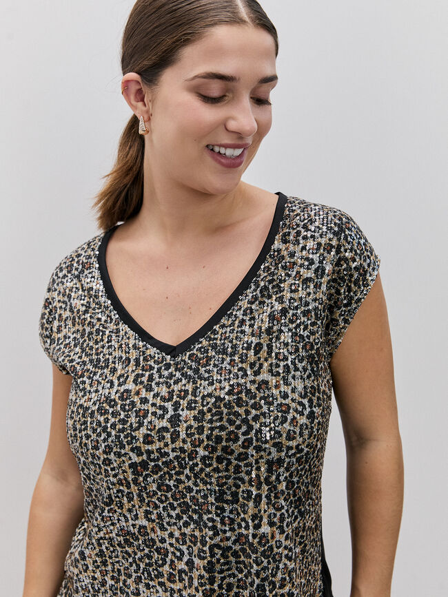 CAMISETA BIMATERIA FIESTA Negro