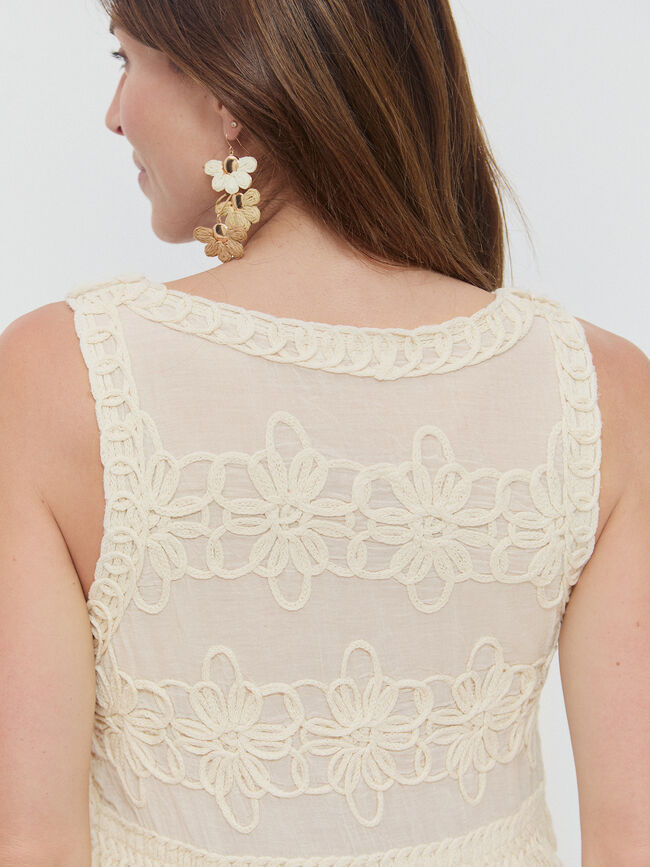 VESTIDO CROCHET Crudo