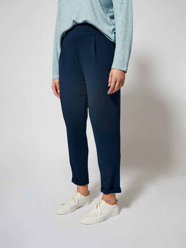 PANTALÓN PINZAS SLIM FIT Azul Marino