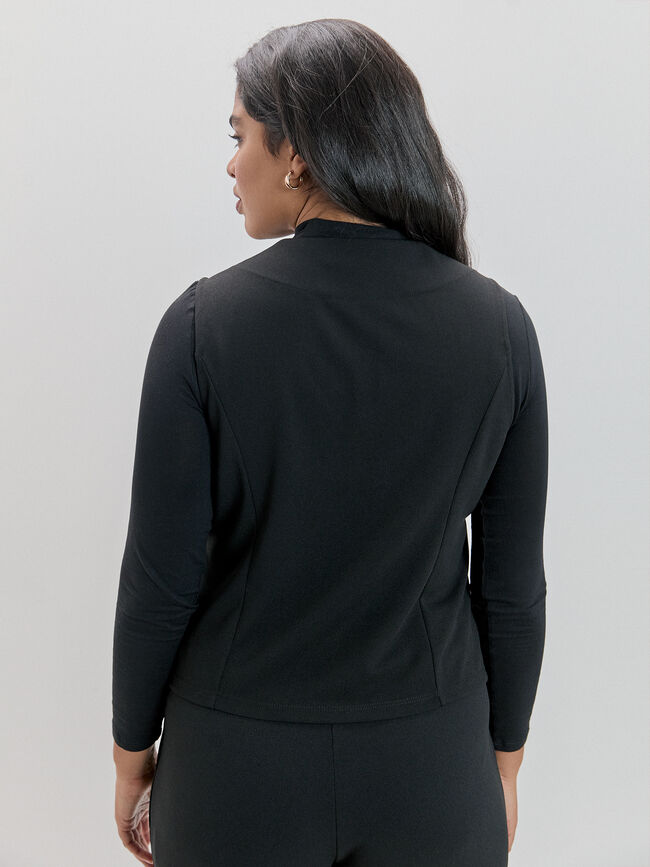 CHALECO DETALLE BOTON Negro