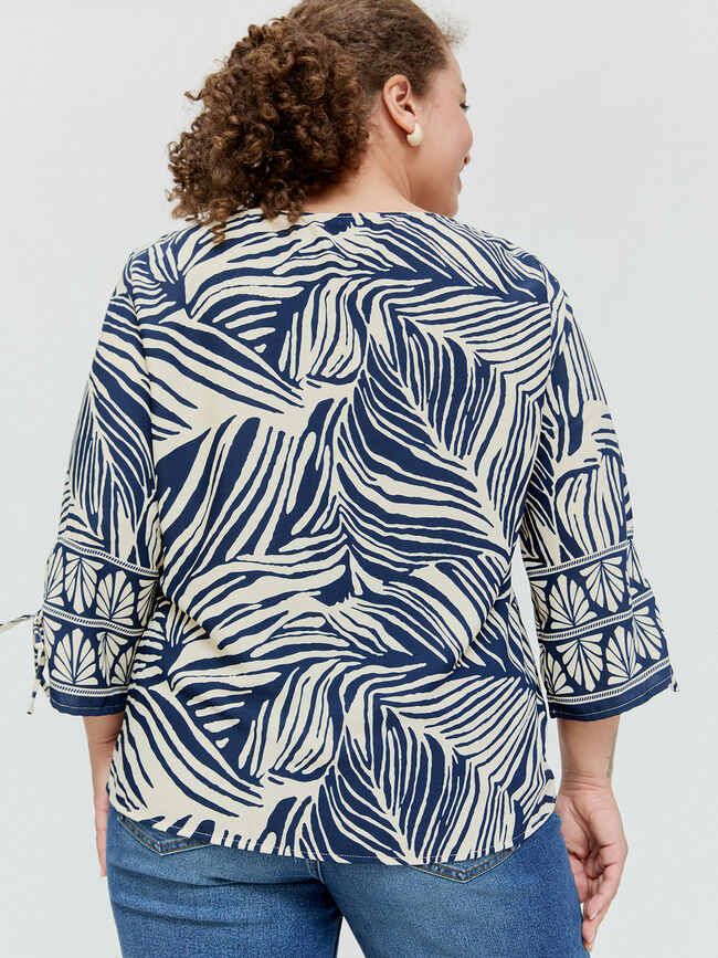BLUSA MANGA LAZADA Azul Noche