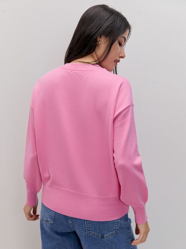 JERSEY SUDADERA BÁSICO Rosa Medio