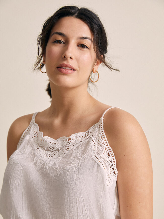 TOP BORDADO Blanco Optico