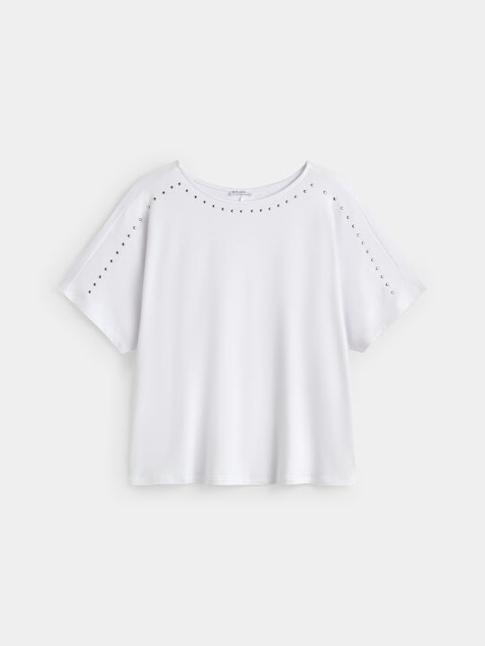 CAMISETA DETALLE Blanco Optico image number null