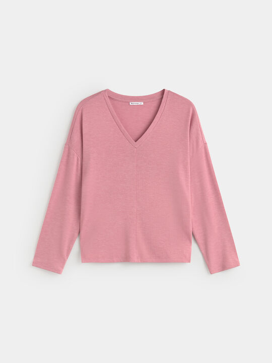 CAMISETA LANOSA Rosa Colorete image number null