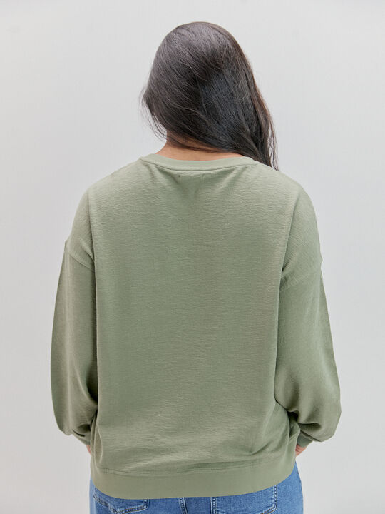 SUDADERA DETALLE kaki claro image number null