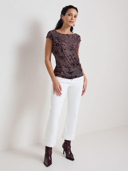 CAMISETA LANOSO FLOCK ASIM&Eacute;TRICA Berenjena image number null