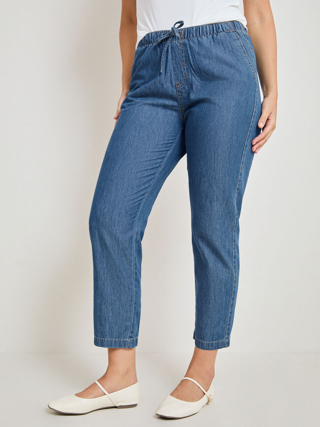 PANTALON FLUIDO VAQUERO Dark blue