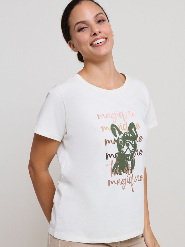 CAMISETA PERRO FRANC&Eacute;S Crudo