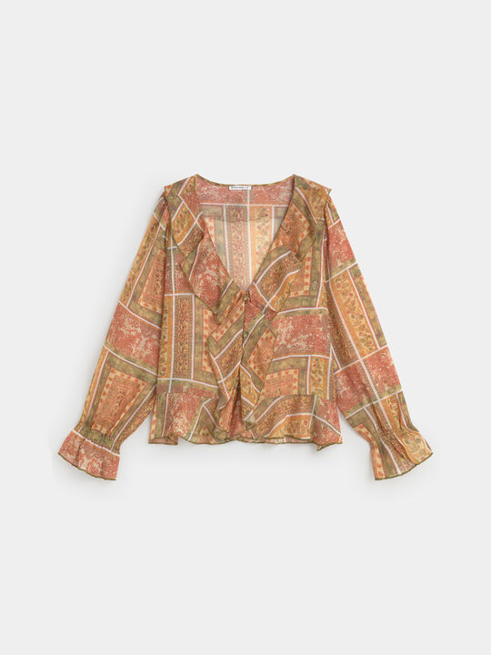 BLUSA ROMANTICA VOLANTES Crudo image number null