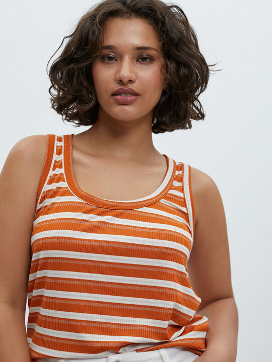 TOP RAYAS LUREX naranja golden image number null