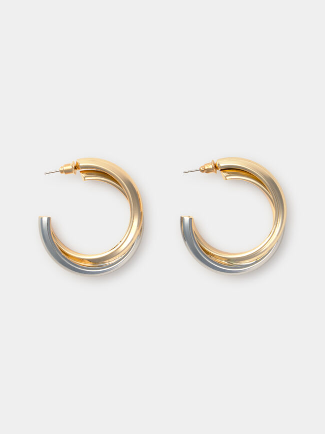 PENDIENTES TRES AROS Multicolor