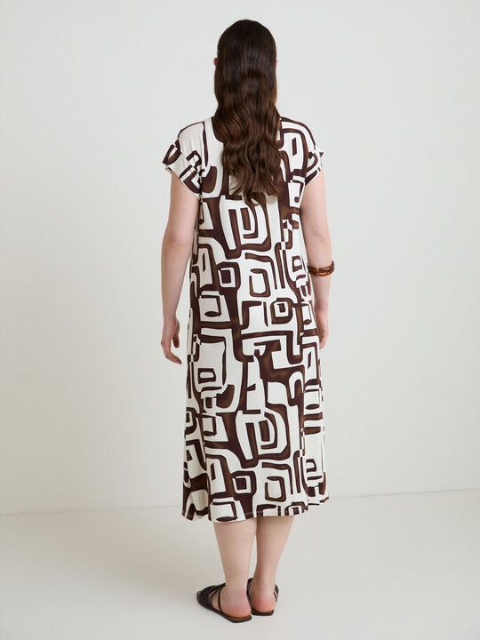 VESTIDO PICO ESTAMPADO Estampado 1 image number null