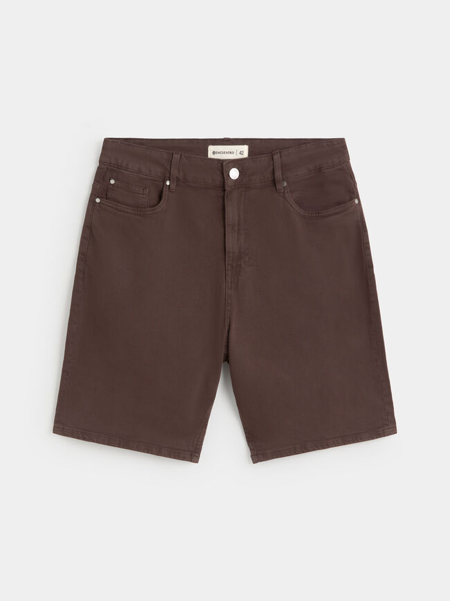 BERMUDA VAQUERA ANCHA Marron chocolat