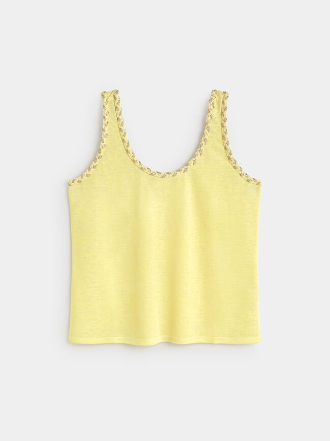 TOP DETALLE ESCOTE Amarillo Pastel