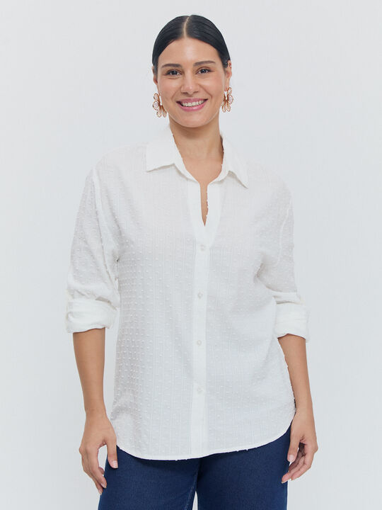 CAMISA ALGODON DOBBY Crudo image number null