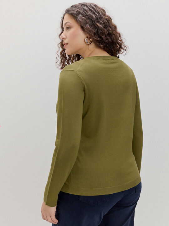 JERSEY CUELLO REDONDO Oliva image number null