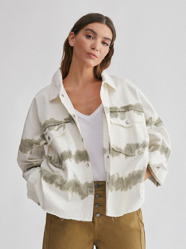 Sobrecamisa tie dye Blanco Natural