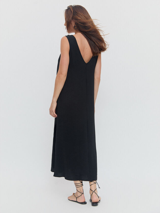 VESTIDO ANILLAS TIRANTE Negro
