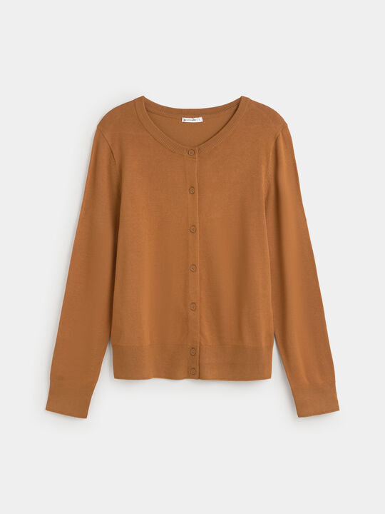 C&Aacute;RDIGAN BASICO burnt orange image number null