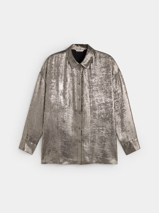 CAMISA DE BRILLO Oro image number null