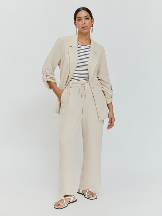 PANTALON ANCHO FLUIDO Crudo image number null