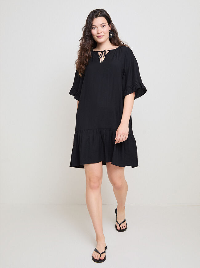 vestido volante Negro