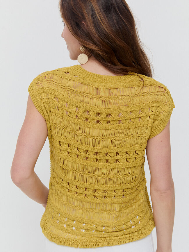 JERSEY CUELLO REDONDO Ocre
