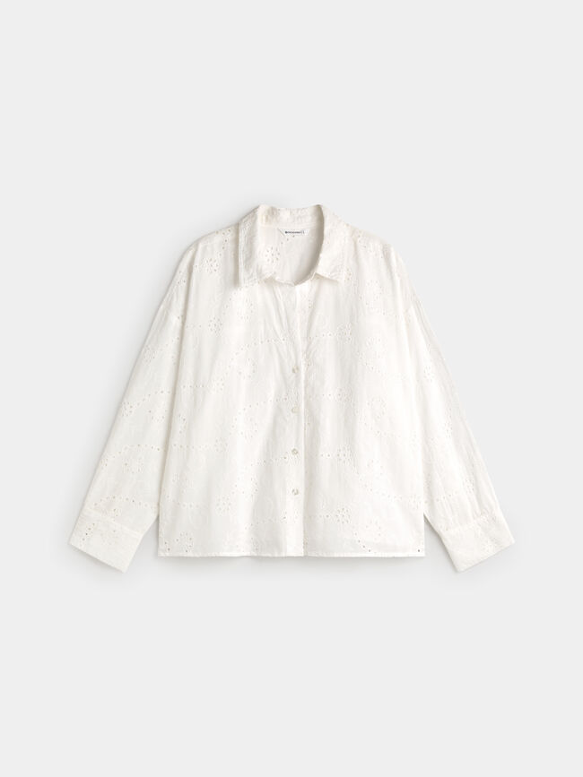 CAMISA BORDADO TROQUELADO Blanco Optico