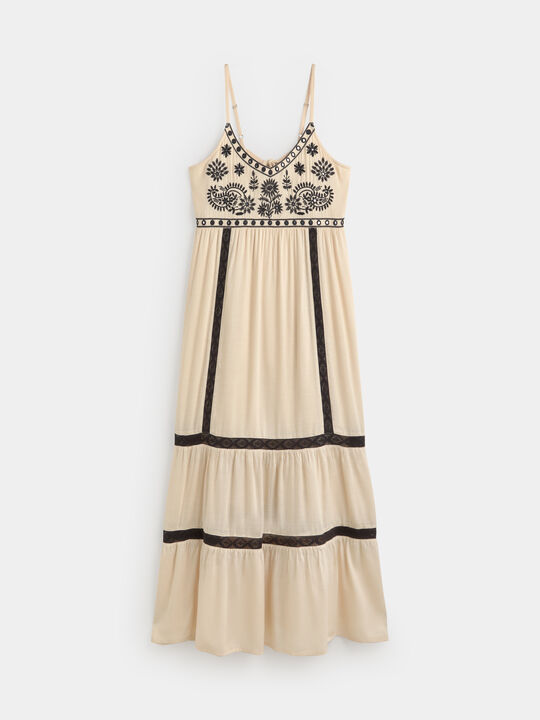 VESTIDO BORDADO Negro image number null