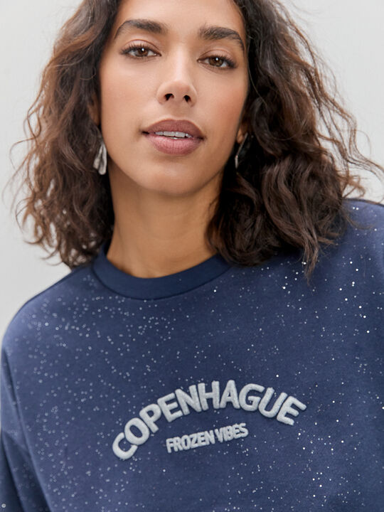 SUDADERA PURPURINA Azul Marino image number null