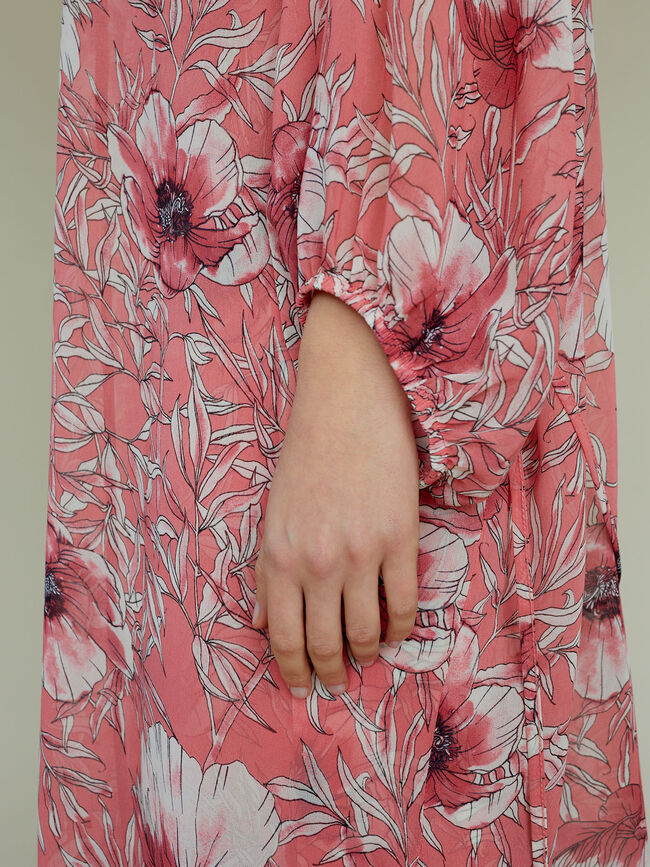 Caftán estampado Rosa Oscuro