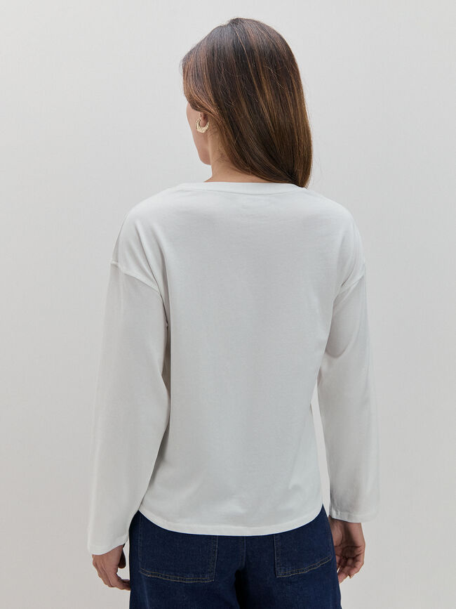 CAMISETA MANGA LARGA Crudo