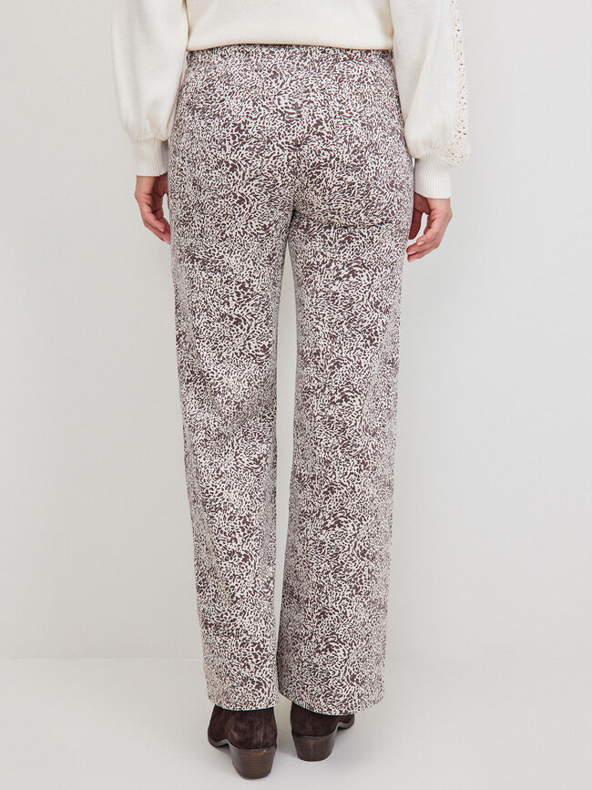 PANTALON ESTAMPADO ANIMAL Marron