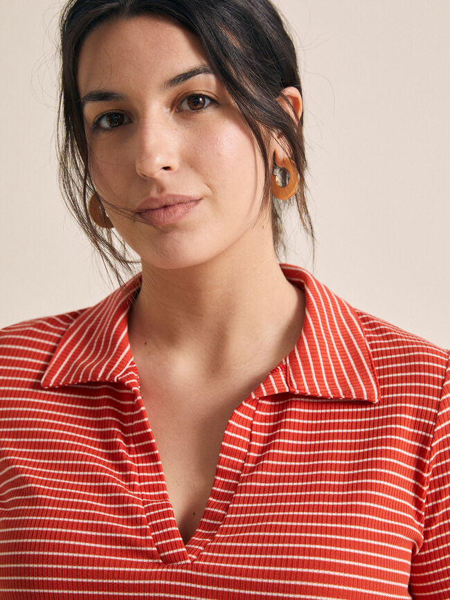 Camiseta polo Naranja quemado